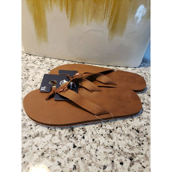 Dockers Mens Stitched Thong Flip Flop Sandals Brown Size 11-12 XLarge main image 6
